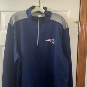 New England Patriots NFL Team Apparel 1/4 Zip Men’s 3XL Pullover Blue & Gray